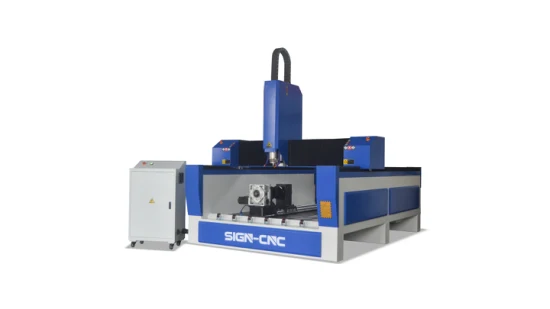 Sign-1318 Stone CNC Router Machine de gravure de cylindre 3D